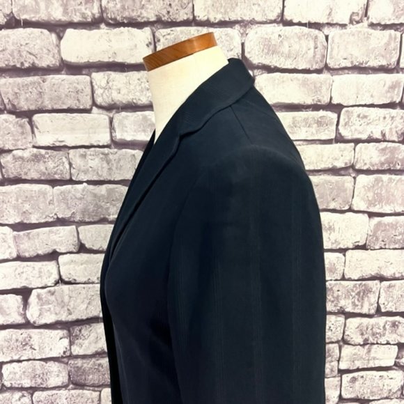 Ann Taylor Navy 3 Button Long Sleeve Fully Lined Jacket Size 4P - Picture 5 of 9